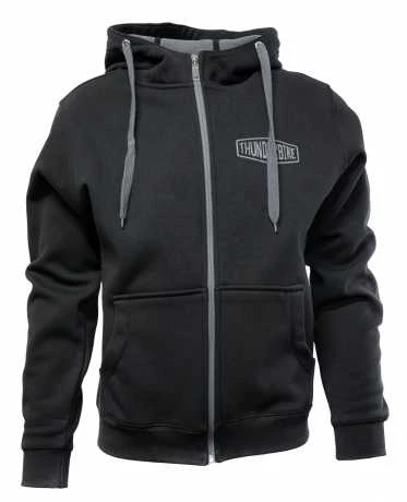 Thunderbike Zip Hoodie Flying Spark Plug Schwarz/grau 1 Thunderbike Zip Hoodie Flying Spark Plug Schwarz/grau