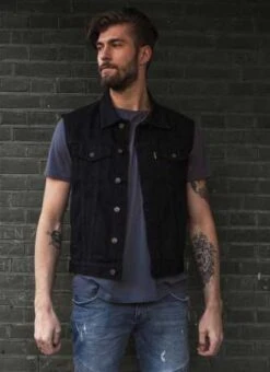 Motorcycle Storehouse Denim Weste Schwarz -Thunderbike 300074v 3