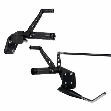 Fußrastenanlage Base Satin Schwarz Cut 1 Fußrastenanlage Base Satin Schwarz Cut