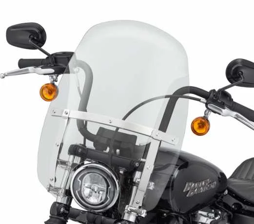 Harley Davidson Wind Splitter Quick-Release Compact Windschild 18" Leicht Getönt & Poliert 2 Harley Davidson Wind Splitter Quick-Release Compact Windschild 18" Leicht Getönt & Poliert – Bild 2