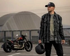 West Coast Choppers Dominator Motorrad Hemd Grau/schwarz CE -Thunderbike 577691v 32