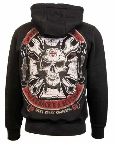 West Coast Choppers Mechanic Zip Hoodie Schwarz 2 West Coast Choppers Mechanic Zip Hoodie Schwarz – Bild 2