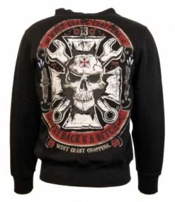 West Coast Choppers Mechanic Zip Hoodie Schwarz 5 West Coast Choppers Mechanic Zip Hoodie Schwarz -Thunderbike 90 1113v 3
