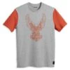 Harley-Davidson T-Shirt Road Captain Colorblock Grau/orange