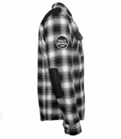 Harley-Davidson Biker Hemdjacke Arterial Karo Schwarz/weiß -Thunderbike 98147 20em 3