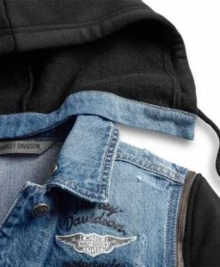 Harley-Davidson Damen Jeansjacke Zip-Off -Thunderbike 98402 20vw 3