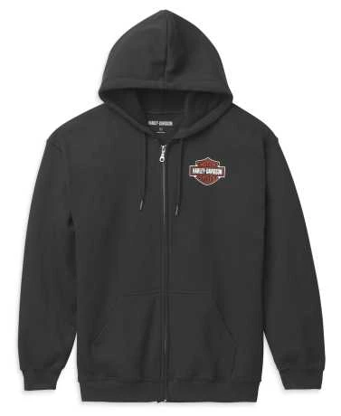 Harley-Davidson Zip Hoodie Bar & Shield Schwarz 1 Harley-Davidson Zip Hoodie Bar & Shield Schwarz