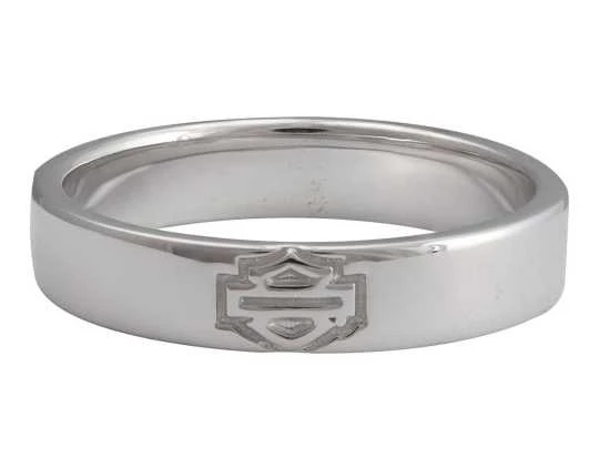 Harley-Davidson Damen Ring Bar & Shield Cirque Crystal Band Silber 1 Harley-Davidson Damen Ring Bar & Shield Cirque Crystal Band Silber
