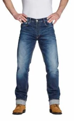 Rokker Biker Jeans Iron Selvage Blau -Thunderbike rok1050v